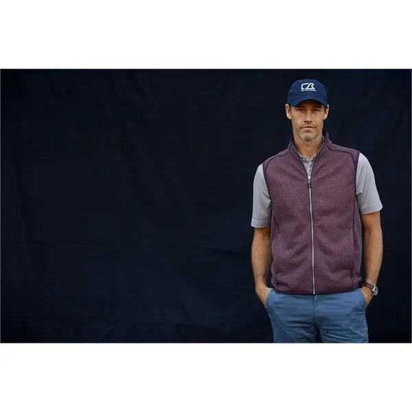 Cutter & Buck Mainsail Sweater-Knit Mens Full Zip Vest