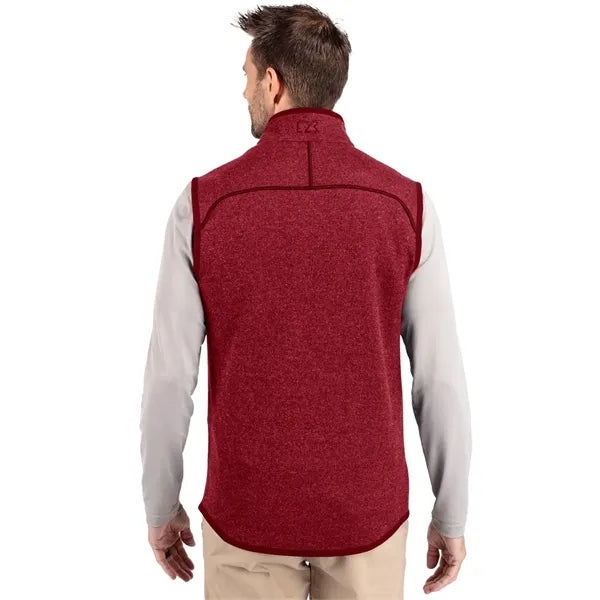 Cutter & Buck Mainsail Sweater-Knit Mens Full Zip Vest