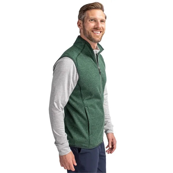 Cutter & Buck Mainsail Sweater-Knit Mens Full Zip Vest