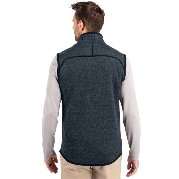 Cutter & Buck Mainsail Sweater-Knit Mens Full Zip Vest