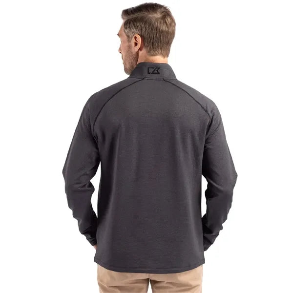 Cutter & Buck Peshastin Recycled GridFleece Mens Half Zip...