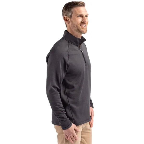 Cutter & Buck Peshastin Recycled GridFleece Mens Half Zip...