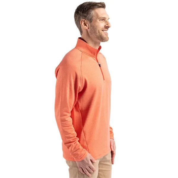 Cutter & Buck Peshastin Recycled GridFleece Mens Half Zip...