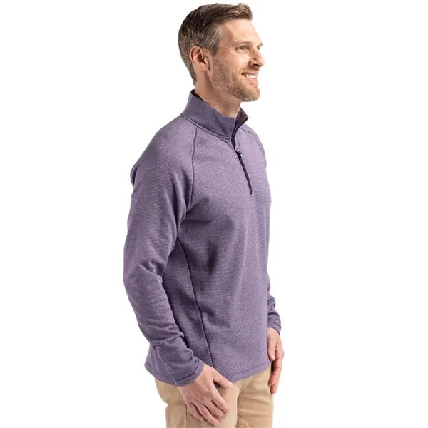 Cutter & Buck Peshastin Recycled GridFleece Mens Half Zip...