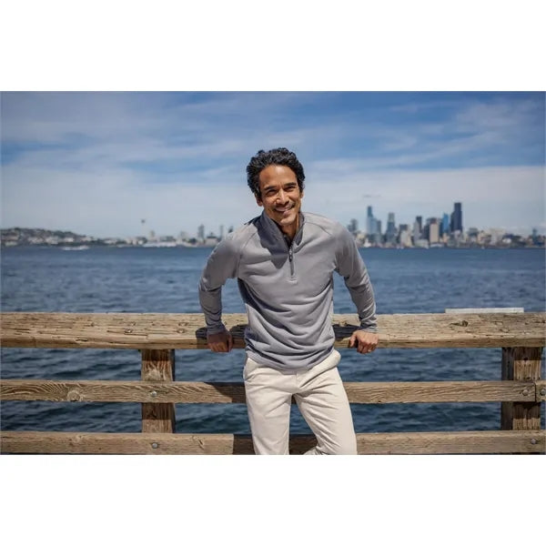 Cutter & Buck Peshastin Recycled GridFleece Mens Half Zip...
