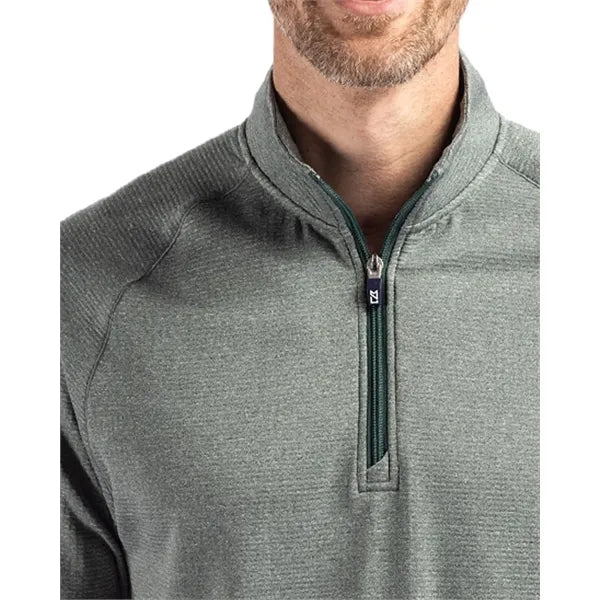 Cutter & Buck Peshastin Recycled GridFleece Mens Half Zip...