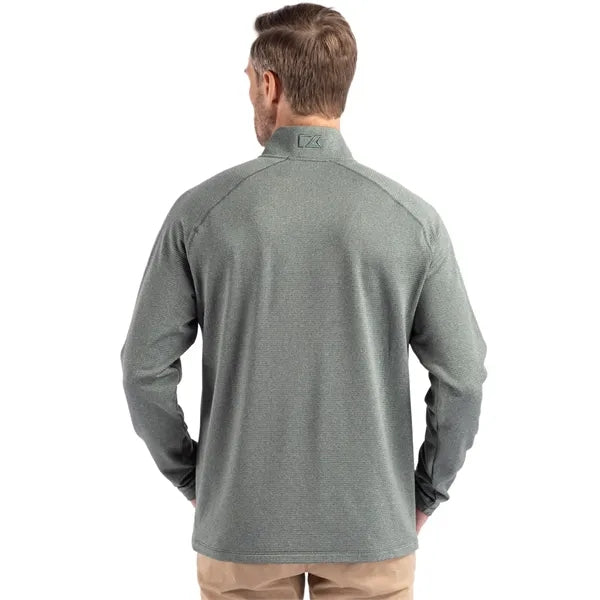 Cutter & Buck Peshastin Recycled GridFleece Mens Half Zip...