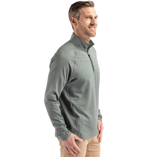 Cutter & Buck Peshastin Recycled GridFleece Mens Half Zip...