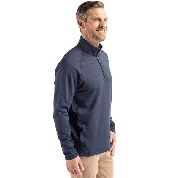 Cutter & Buck Peshastin Recycled GridFleece Mens Half Zip...