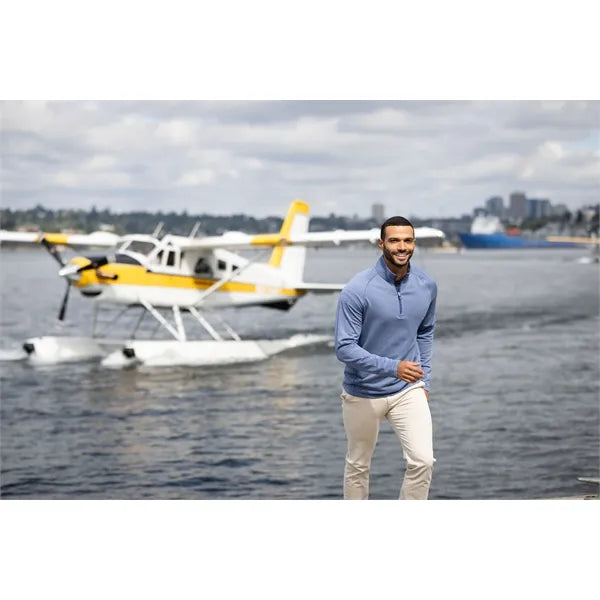 Cutter & Buck Peshastin Recycled GridFleece Mens Half Zip...