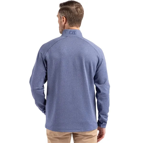 Cutter & Buck Peshastin Recycled GridFleece Mens Half Zip...