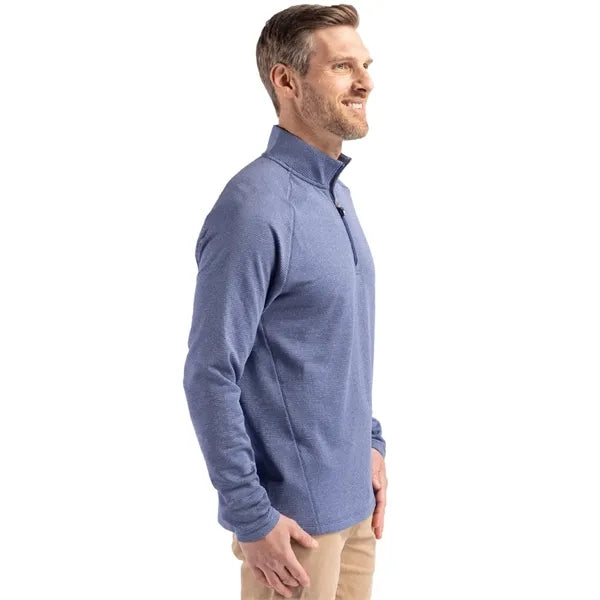 Cutter & Buck Peshastin Recycled GridFleece Mens Half Zip...