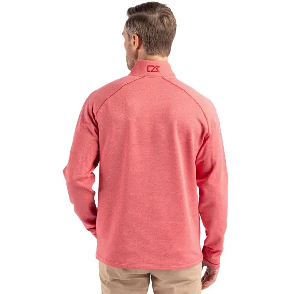 Cutter & Buck Peshastin Recycled GridFleece Mens Half Zip...