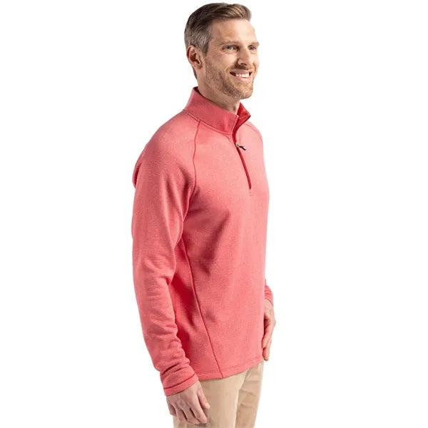 Cutter & Buck Peshastin Recycled GridFleece Mens Half Zip...