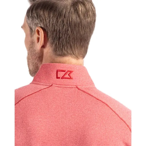 Cutter & Buck Peshastin Recycled GridFleece Mens Half Zip...