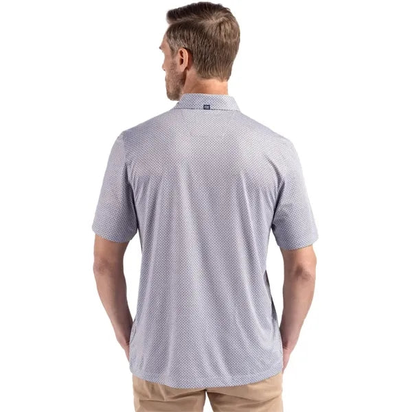 Cutter & Buck Pike Recycled Diamond Dot Print Mens Polo