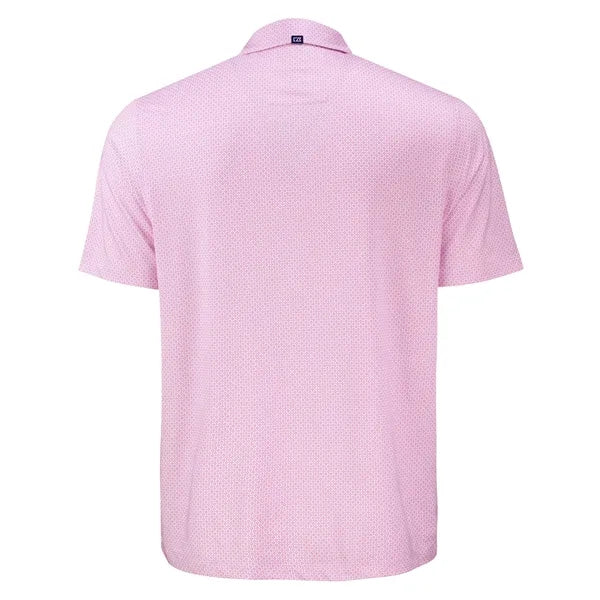 Cutter & Buck Pike Recycled Diamond Dot Print Mens Polo