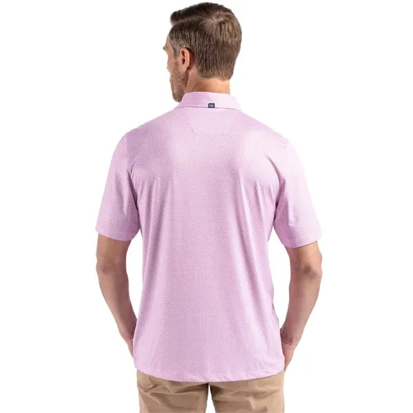 Cutter & Buck Pike Recycled Diamond Dot Print Mens Polo