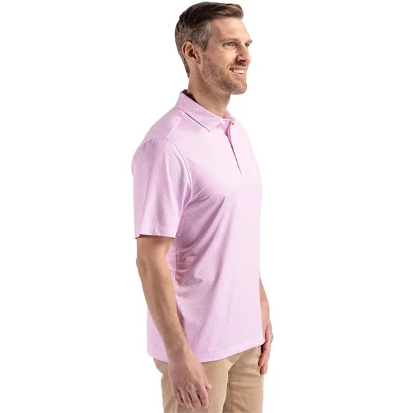 Cutter & Buck Pike Recycled Diamond Dot Print Mens Polo