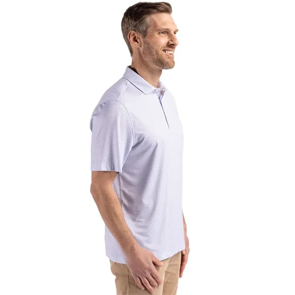 Cutter & Buck Pike Recycled Diamond Dot Print Mens Polo