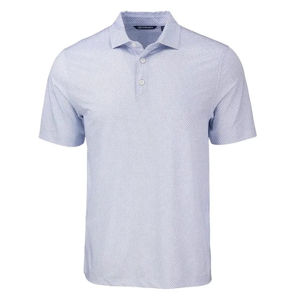 Cutter & Buck Pike Recycled Diamond Dot Print Mens Polo