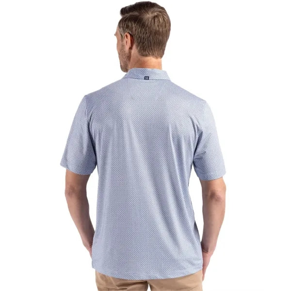 Cutter & Buck Pike Recycled Diamond Dot Print Mens Polo