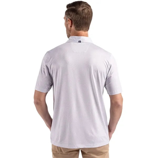 Cutter & Buck Pike Recycled Diamond Dot Print Mens Polo