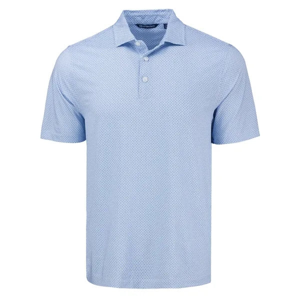 Cutter & Buck Pike Recycled Diamond Dot Print Mens Polo