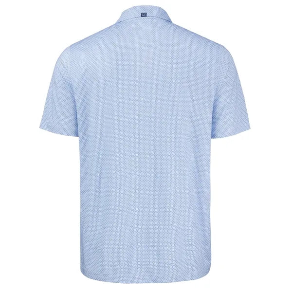 Cutter & Buck Pike Recycled Diamond Dot Print Mens Polo