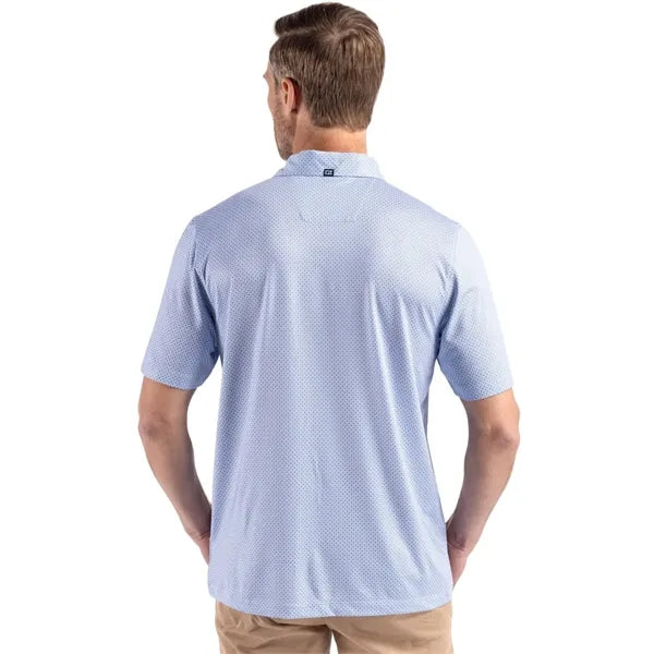 Cutter & Buck Pike Recycled Diamond Dot Print Mens Polo