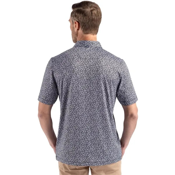 Cutter & Buck Pike Recycled Flora Print Mens Polo