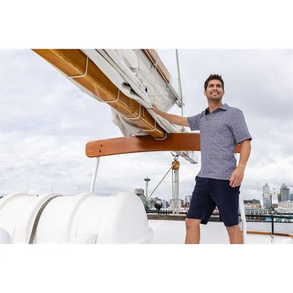 Cutter & Buck Pike Recycled Flora Print Mens Polo