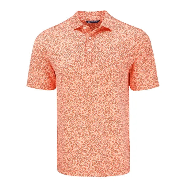 Cutter & Buck Pike Recycled Flora Print Mens Polo