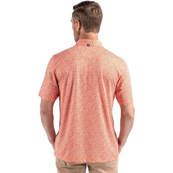 Cutter & Buck Pike Recycled Flora Print Mens Polo