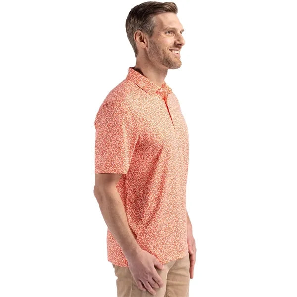 Cutter & Buck Pike Recycled Flora Print Mens Polo