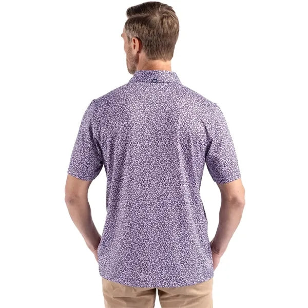 Cutter & Buck Pike Recycled Flora Print Mens Polo