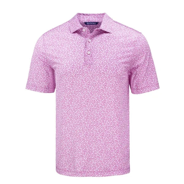 Cutter & Buck Pike Recycled Flora Print Mens Polo