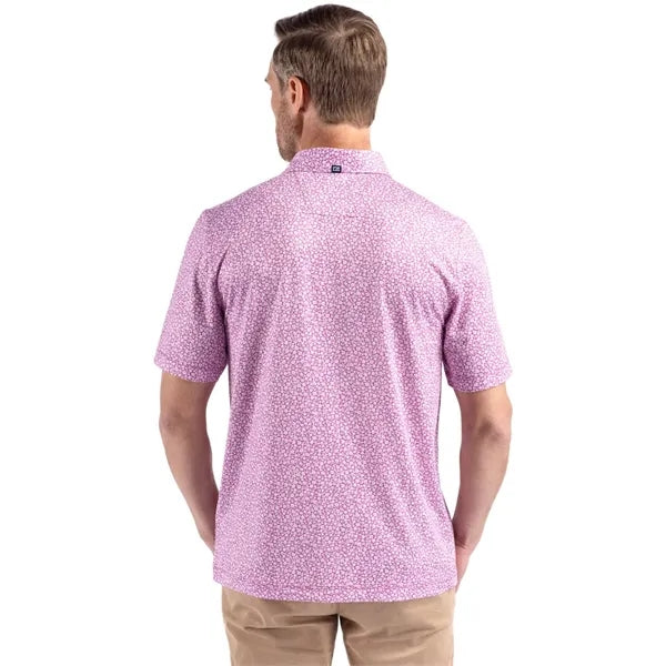 Cutter & Buck Pike Recycled Flora Print Mens Polo