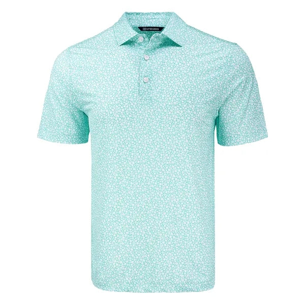 Cutter & Buck Pike Recycled Flora Print Mens Polo