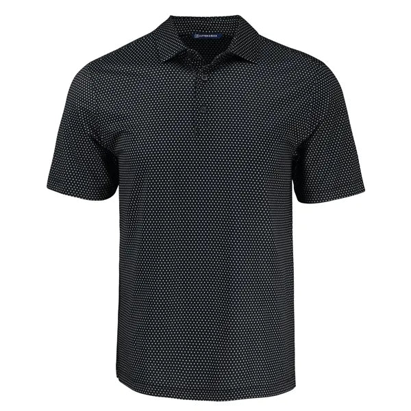 Cutter & Buck Pike Recycled Shadow Check Print Mens Polo