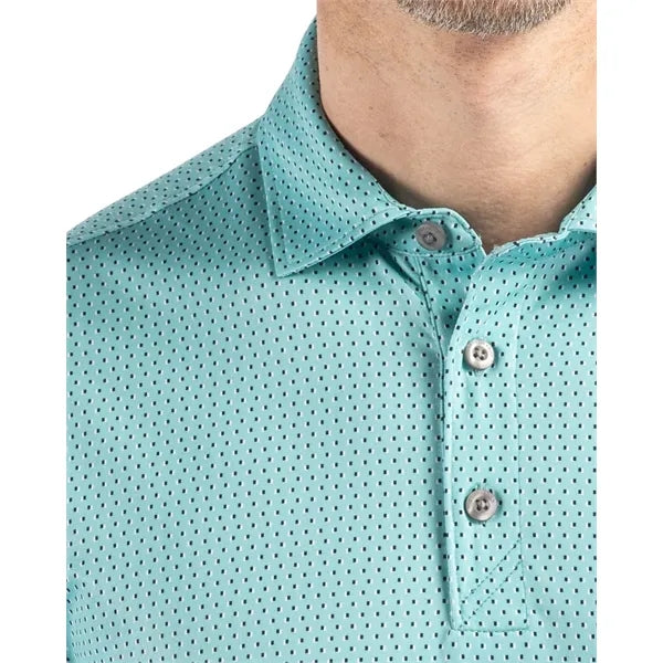 Cutter & Buck Pike Recycled Shadow Check Print Mens Polo