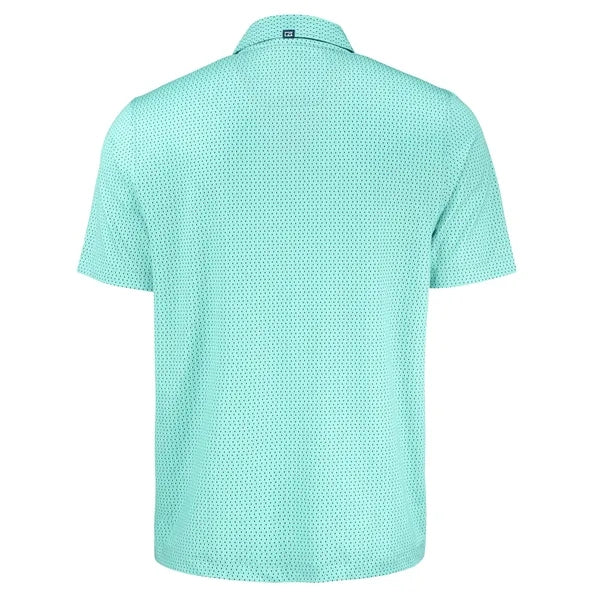 Cutter & Buck Pike Recycled Shadow Check Print Mens Polo