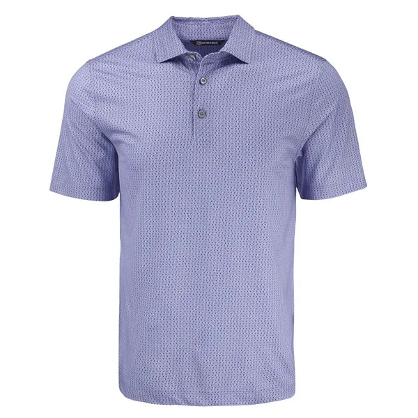Cutter & Buck Pike Recycled Shadow Check Print Mens Polo