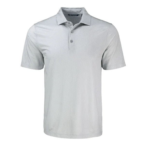 Cutter & Buck Pike Recycled Shadow Check Print Mens Polo