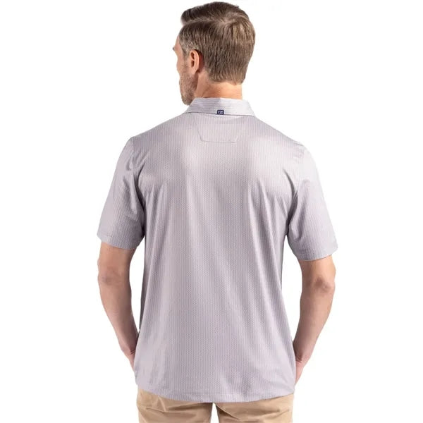 Cutter & Buck Pike Recycled Shadow Check Print Mens Polo