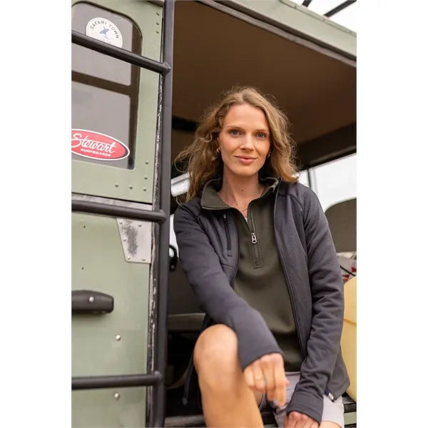 Cutter & Buck Peshastin Recycled GridFleece Womens Full Z...