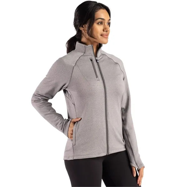 Cutter & Buck Peshastin Recycled GridFleece Womens Full Z...