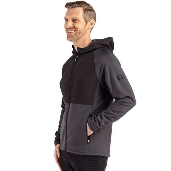 Cutter & Buck Peshastin Recycled GridFleece Mens Hybrid F...