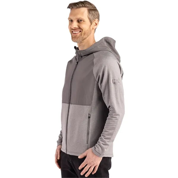 Cutter & Buck Peshastin Recycled GridFleece Mens Hybrid F...