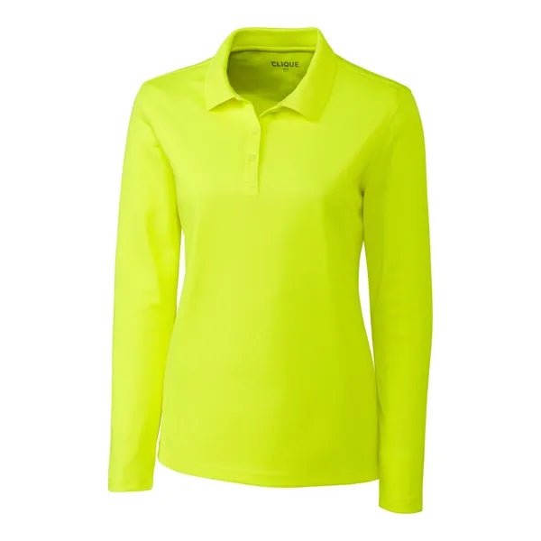 Clique Spin Eco Performance Pique Long Sleeve Womens Polo